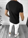 Tricou barbati slim fit negru T1974 N5-3.1
